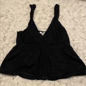 American Eagle Black Lace Tank Top